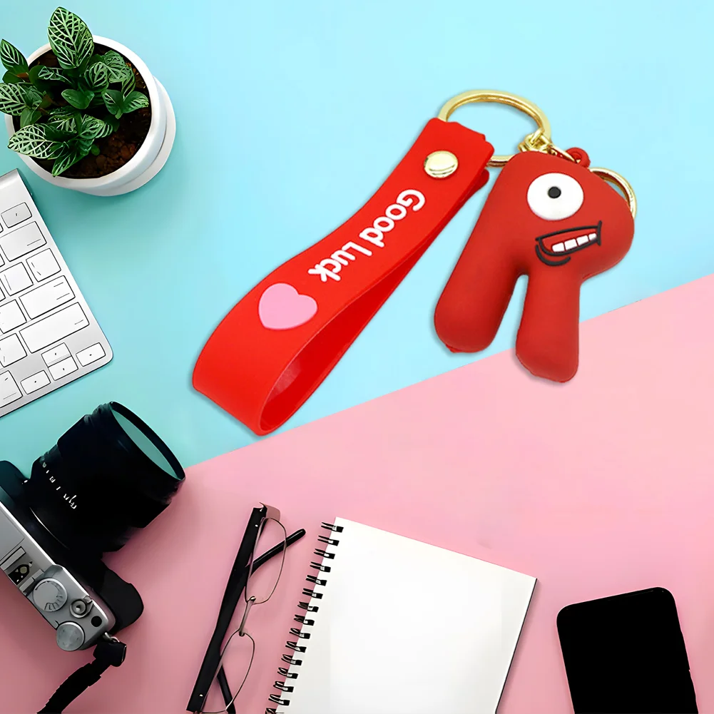 Letter A-Z Keychain Wacky Wizard Handbag Key Chain for Car Keys/Wallet/Backpack