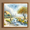 Country Stream-Full Round Diamond Painting 40*40CM