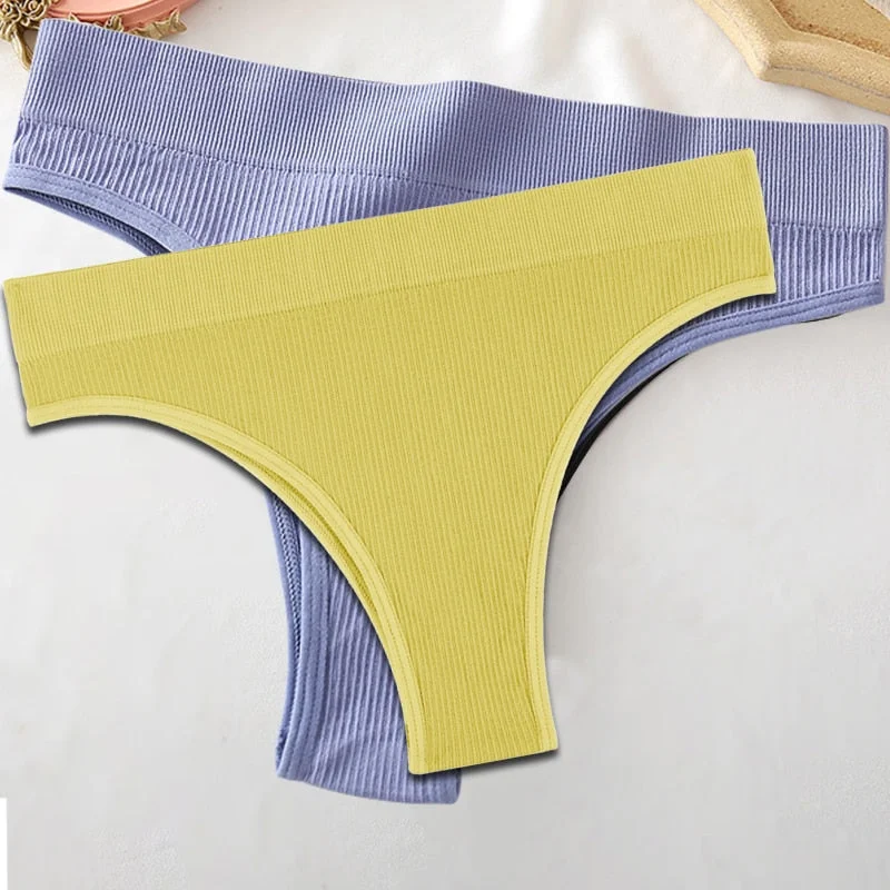 Seamless Women Pantys Girls Thongs High Waisted Soft Woman Briefs Fashion 6 Solid Colors S-XL Sexy Underpants For Women New