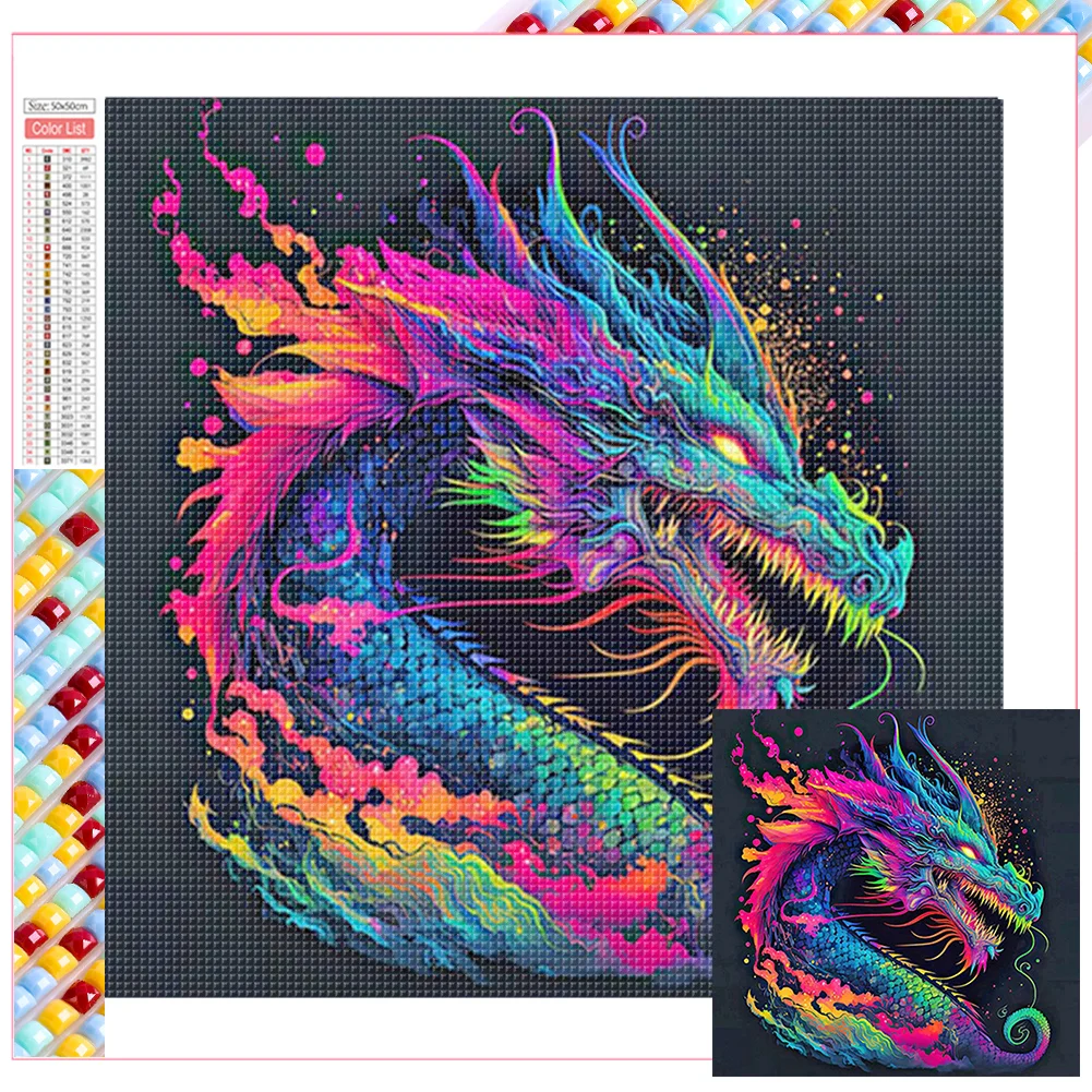 Dragon 50*50cm(picture) full square drill diamond painting