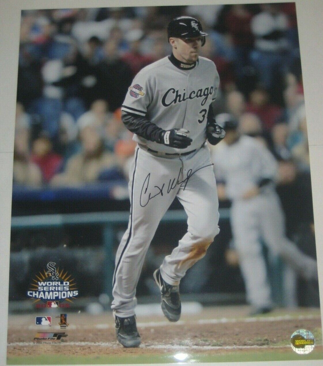 CHRIS WIDGER Signed Chicago WHITE SOX 2005 WORLD SERIES 16x20 Photo Poster painting w/ COA