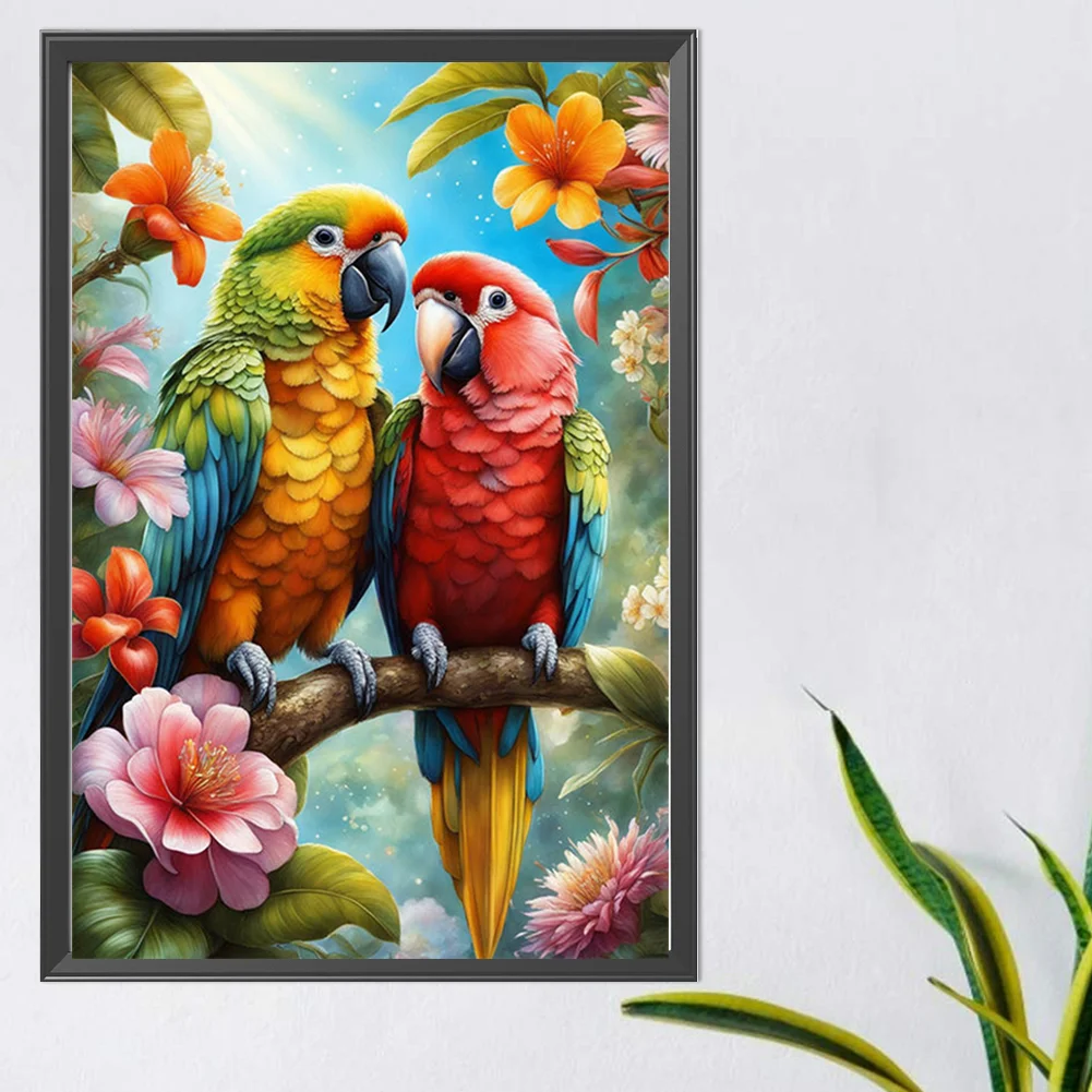 Partial AB Diamond Painting - Full Round Drill - Parrot(Canvas|45*65cm)