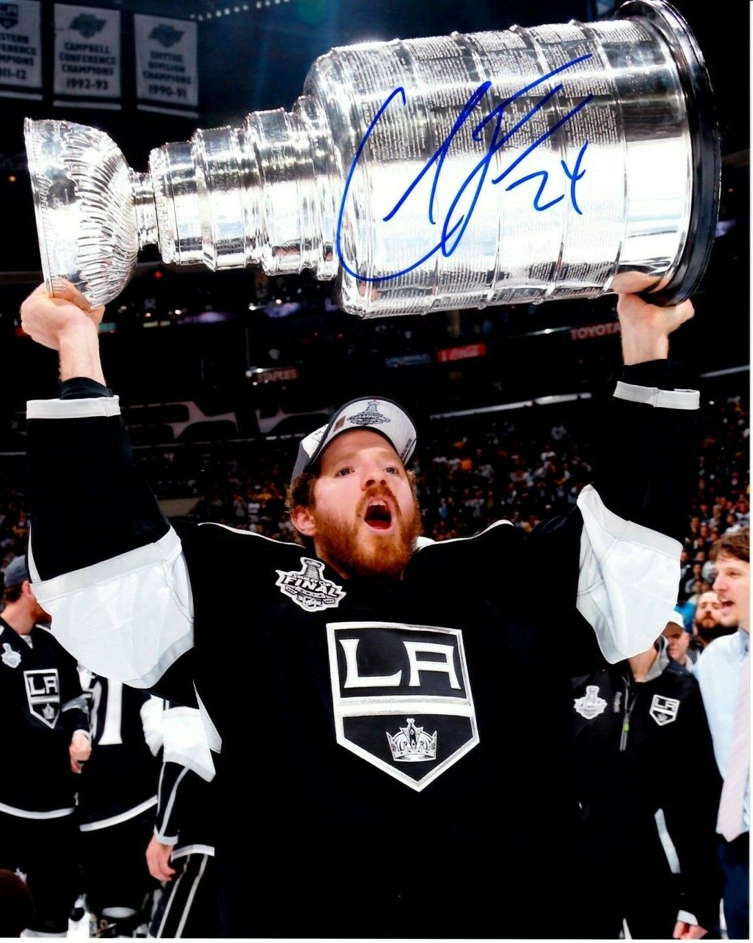 COLIN FRASER autographed SIGNED LA LOS ANGELES KINGS 8X10 Photo Poster painting w/ STANLEY CUP