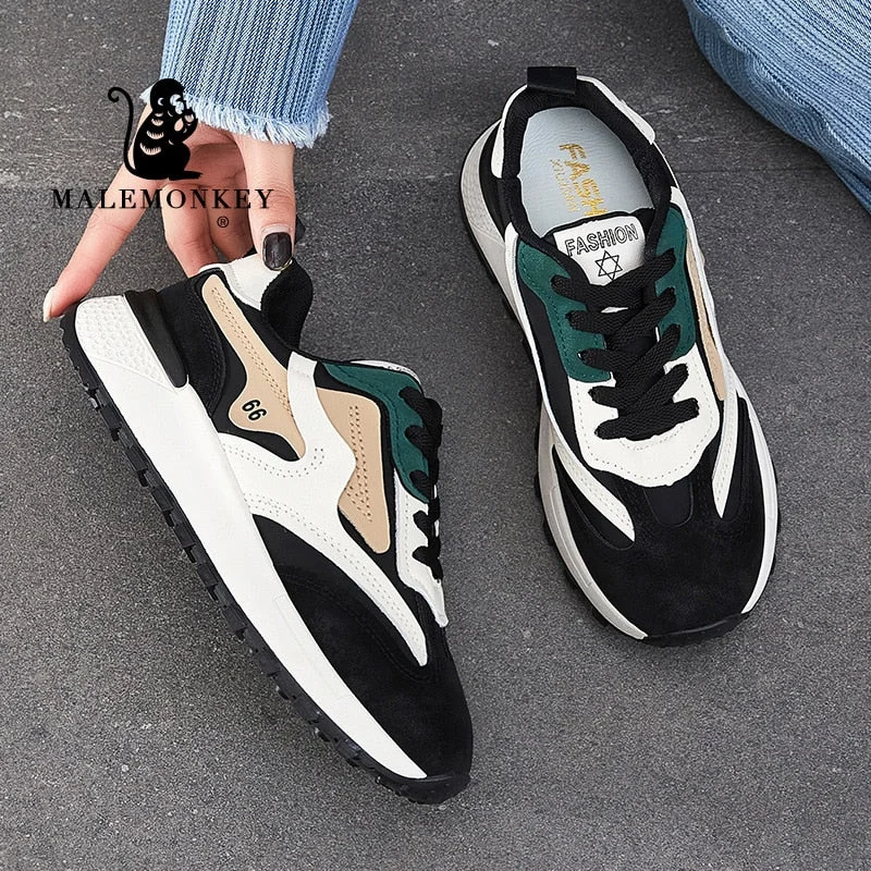Casual Shoes Women 2022 Platform Spring Fashion Trendy Vulcanized Sneakers Non Slip Sport Shoes Lightweight Female Shoes New
