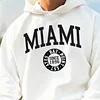 Unisex Oversized Surfing Place Name College Style Logo Print Casual Hoodie by Inlyline