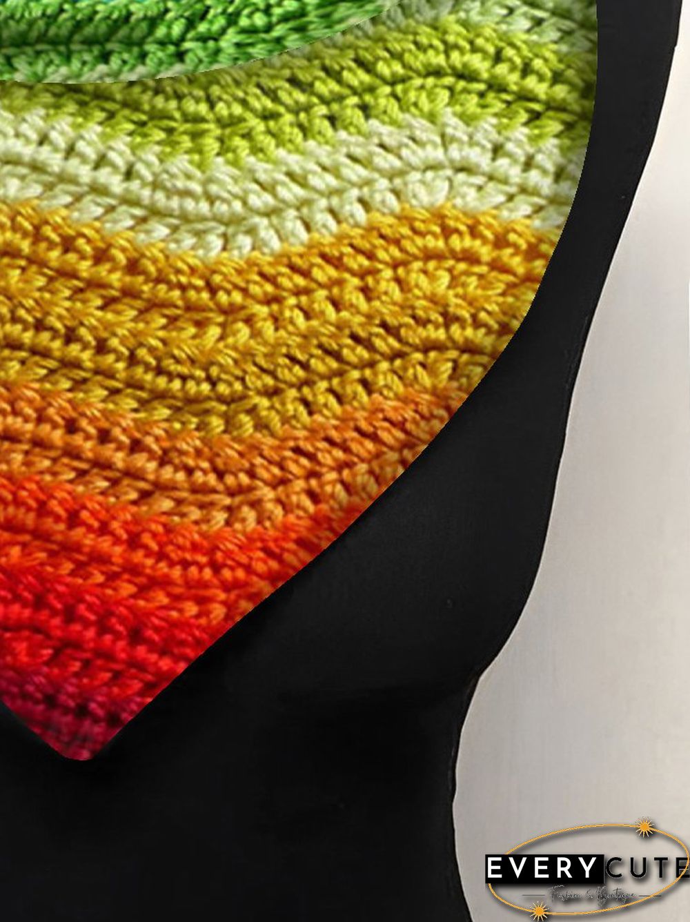 3D Gradient Color Wool Pattern Triangle Scarf Autumn and Winter Daily Matching