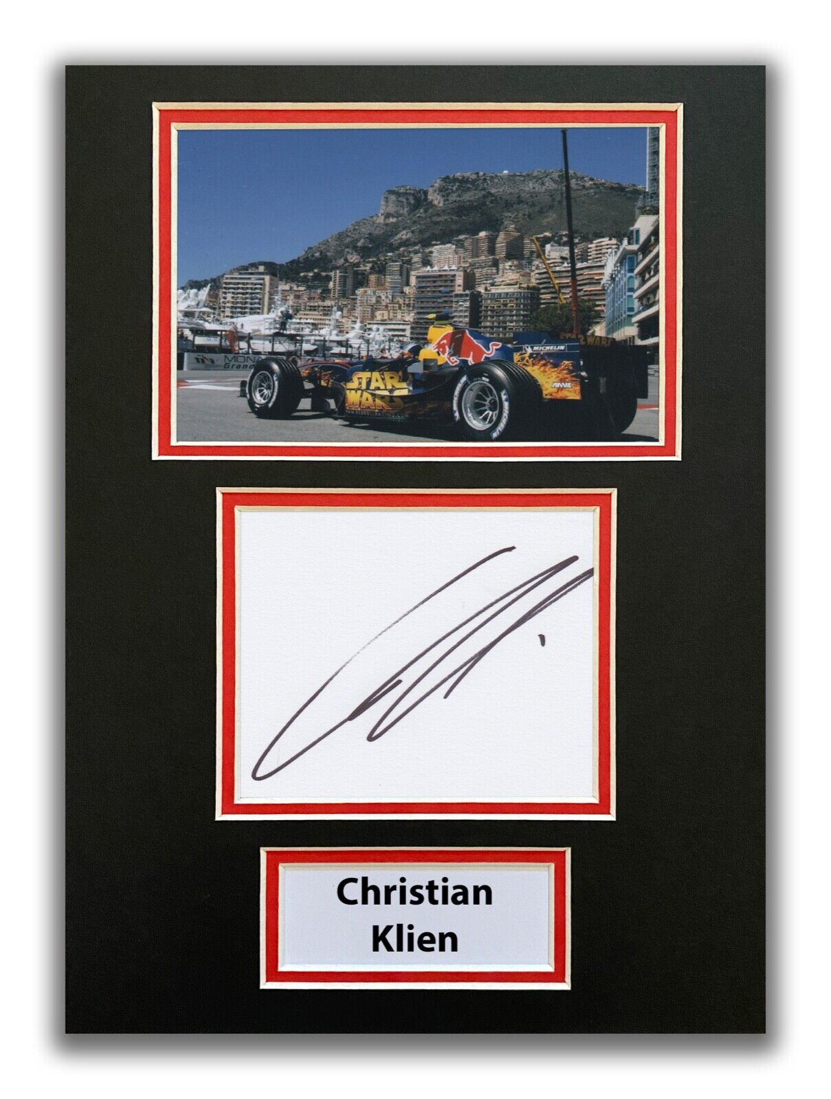 CHRISTIAN KLIEN HAND SIGNED A4 MOUNTED Photo Poster painting DISPLAY - RED BULL F1 AUTOGRAPH 1.