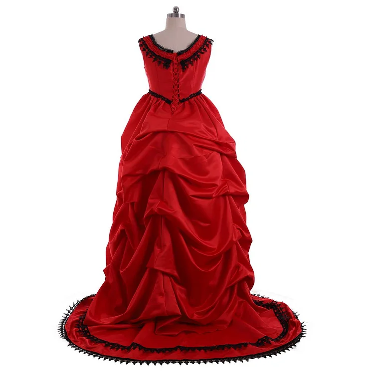 Women Historical Civil War Southern Belle Gown Victorian Bustle Dress Edwardian Gothic Vampire Dress
