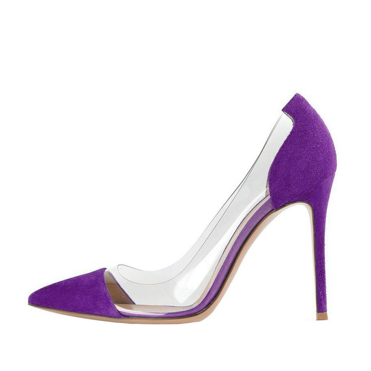 GOOSHOE Purple Suede Stiletto Pumps - Pointy Toe Heels