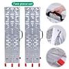 [US Local Warehouse] 2PCS 7.3ft Aluminum Motorcycle Ramp for Pickup Trucks ATVs Lawn Mowers Folding Dirt Bike Loading Ramp with Load Straps Truck Ramps
