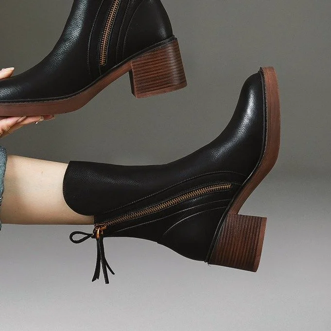 Yyvonne Yards Chelsea Boots Autumn Rough And Brown Short Boots Handsome Style Retro To Make Old Wiping Martin Boots