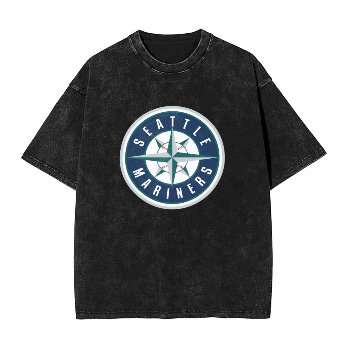Seattle Mariners Logo Men's Vintage Oversized T-Shirts