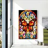 5D DIY Full Round Drill Diamond Painting Stained Glass Butterfly Decor (ZQ207)