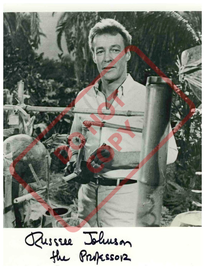 Vintage 1960s Gilligans Island Russell Johnson 8.5x11 Autographed Signed Reprint Photo Poster painting