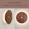 Solid Wood Magnetic Induction Lamp Smart Night Light Decorative Relief Wall Lamp USB Charging Night Light Suitable For Corridor Bedroom Living Room Stairs