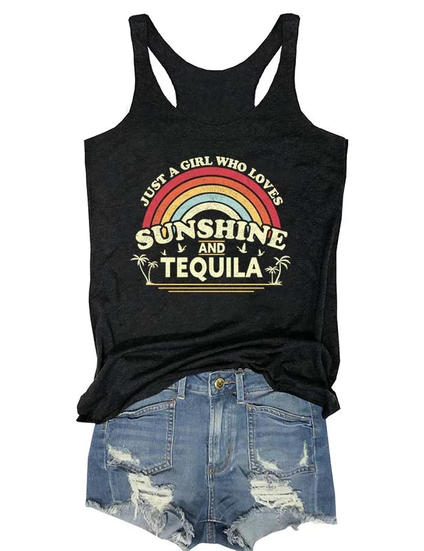 Girl Who Loves Sunshine and Tequila Tank