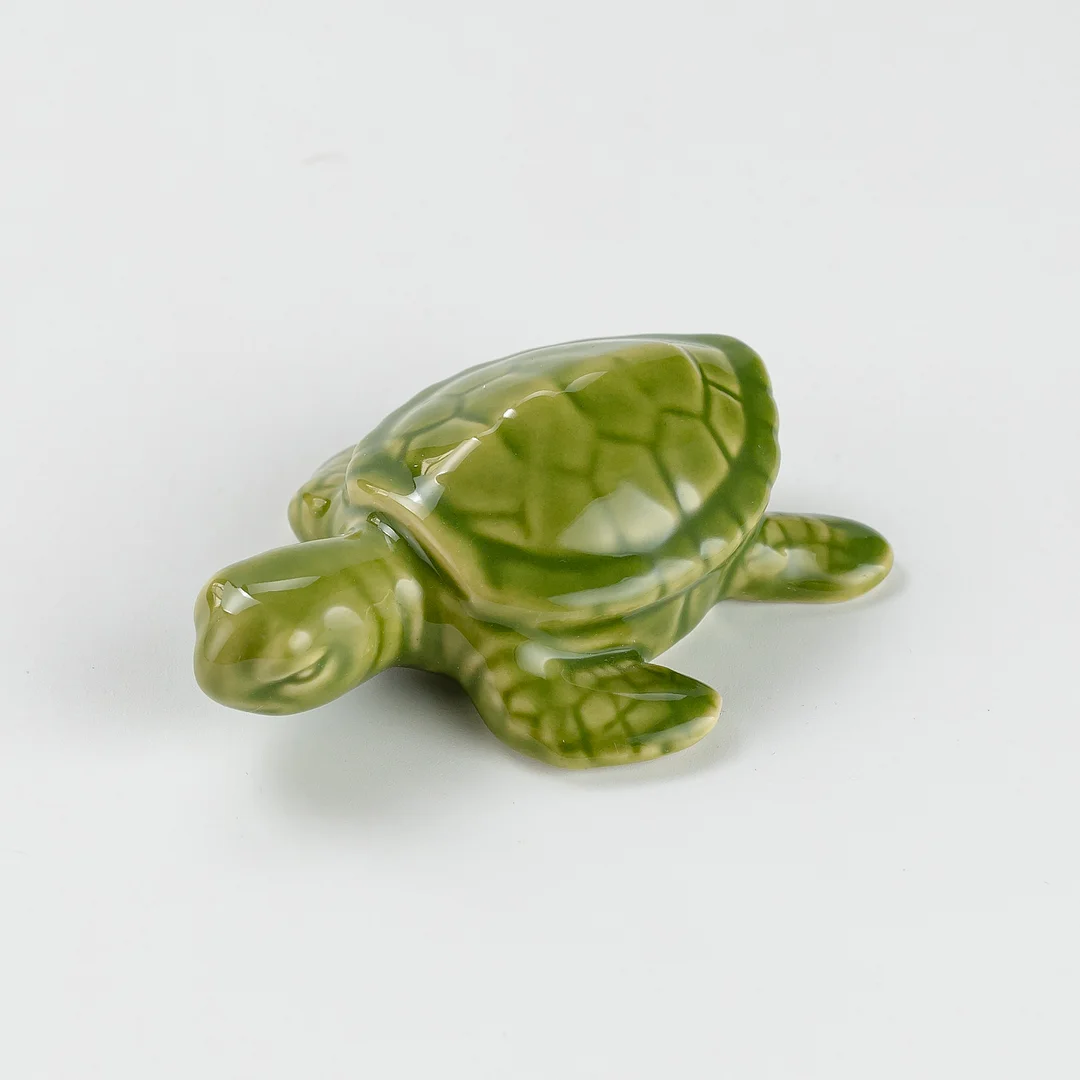 2 Baby Sea Turtle Porcelain Toilet Bolt Covers