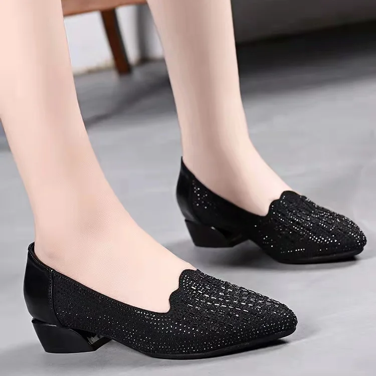 New Fashion Rhinestone Soft Sole Shoes
