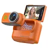 Compact Panoramic Action Camera Anti-Shake WiFi Mini Sports Camera 2.0in Flip Screen with Magnetic Neck Strap for First-person View Shooting