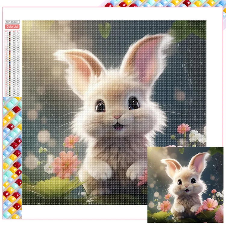 Rabbit - Full Square - Diamond Painting (35*35cm)