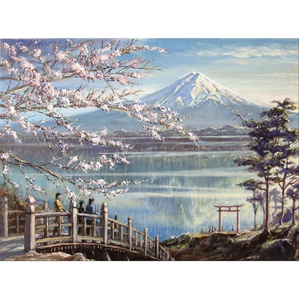 Big Size Square Diamond Painting - Cherry Blossoms(40*50cm)