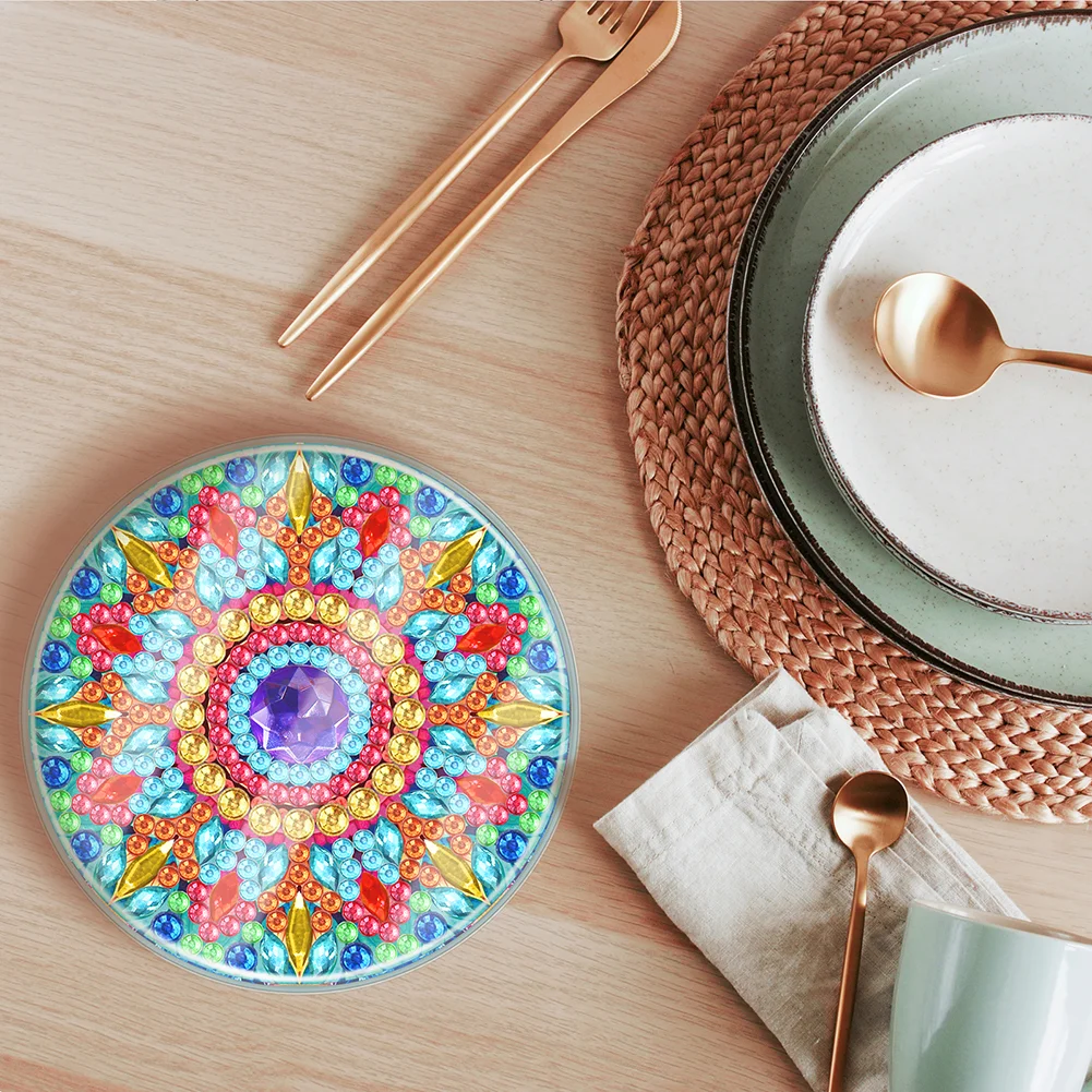 [Upgrade - Waterproof Coaster]6pcs DIY Mandala Coaster Set Holiday Christmas for Adults and Beginners(With Covers)