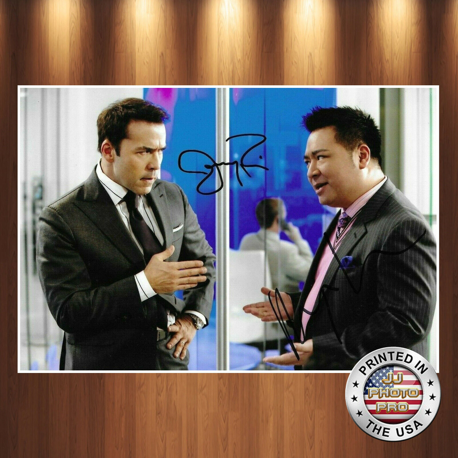 Jeremy Piven Rex Lee Autographed Signed 8x10 Photo Poster painting (Entourage) REPRINT