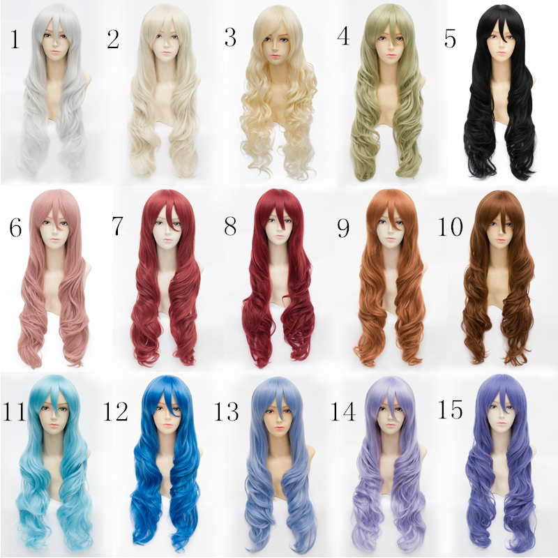 15 Colors Lolita Cosplay Curl Wig 80cm SP152579