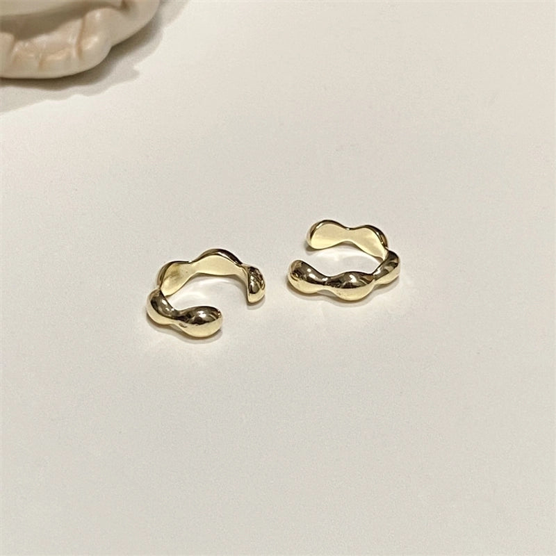 1 Pair Ig Style Minimalist Solid Color Plating Copper Ear Cuffs