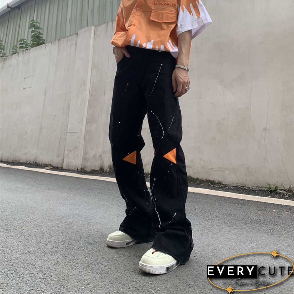 Unisex Hiphop Splash Ink Trousers