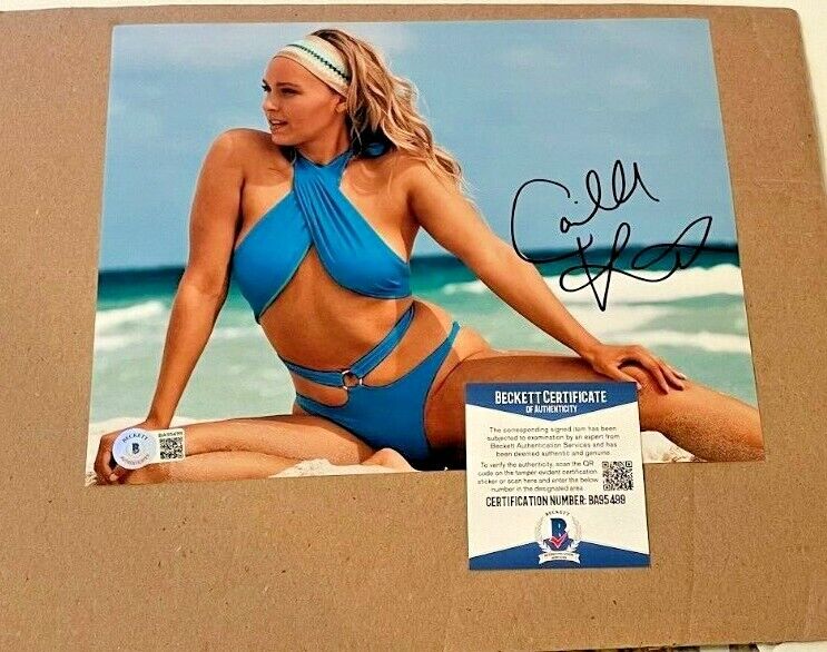 CAMILLE KOSTEK SIGNED S.I. SWIMSUIT COVER GIRL 8X10 Photo Poster painting BECKETT CERTIFIED #21