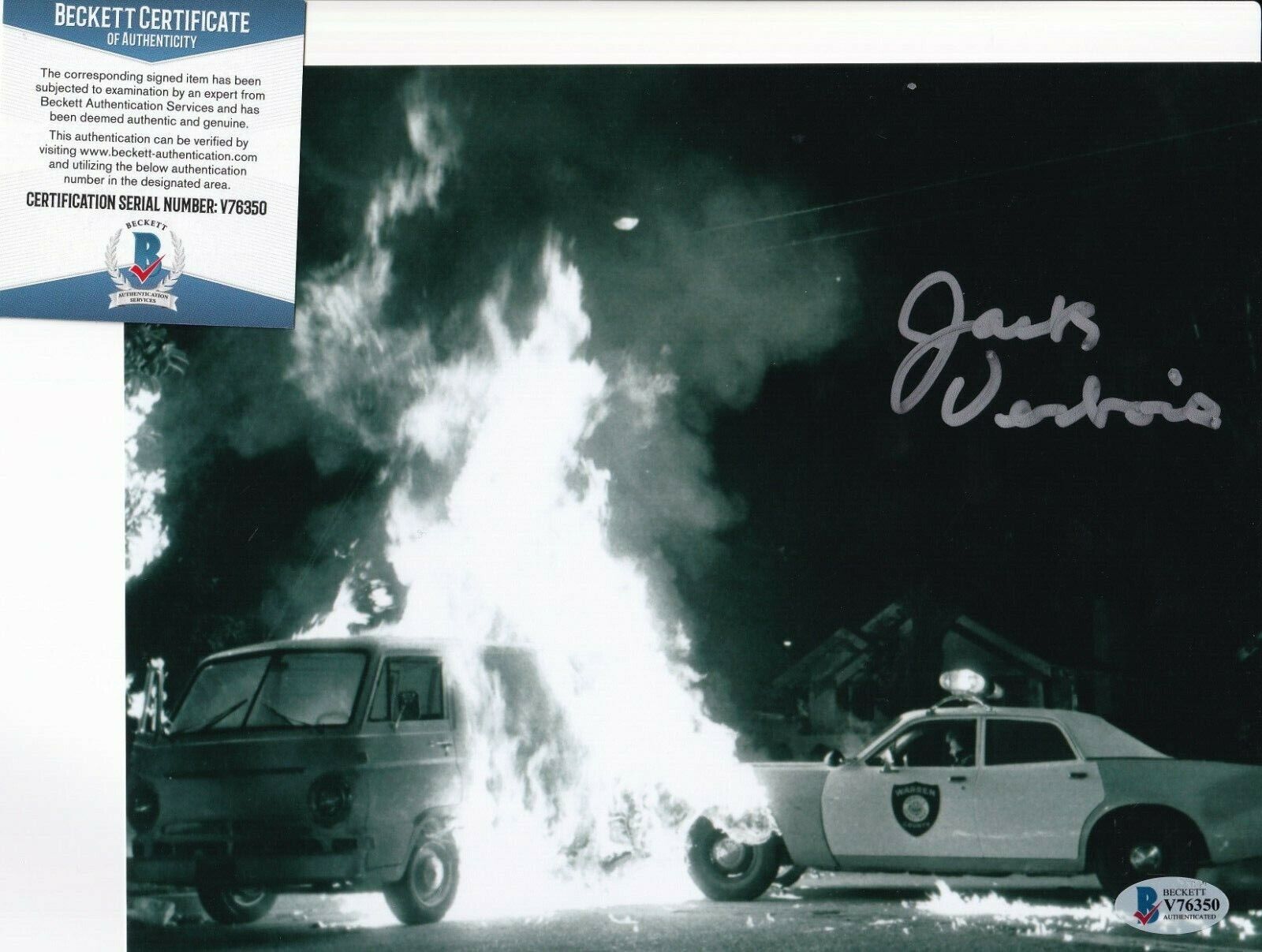 JACK VERBOIS signed (HALLOWEEN II) Ben Tramer 8X10 Photo Poster painting BECKETT BAS V76350