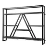 [US Local Warehouse] A-Line Bar Stand Wall Mounted Wine Rack Metal Bottle&Glass Holder Display Shelf