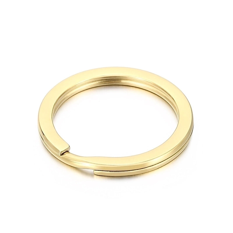 1 Piece Stainless Steel 18K Gold Plated Round