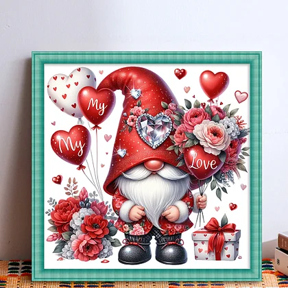 Valentine's Day Gnome Couple Diamond Painting