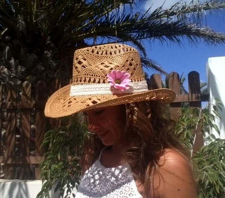 Bachelorette party hat, flower cowgirl hats, cowboy hat for women, personalized hats
