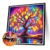 Arbre coloré de vie-plein diamant rond peinture-40 * 40cm
