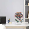 (US Local)5D DIY Special Shape Diamond Painting Desk Ornament Gorgeous Flower Decor Kit