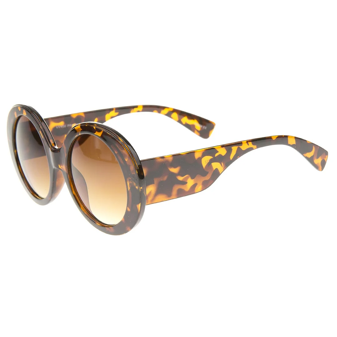 Womens High Fashion Glam Chunky Round Oversize glasses 50mm