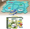 Children's educational rail car DIY puzzle rail car electric sliding train