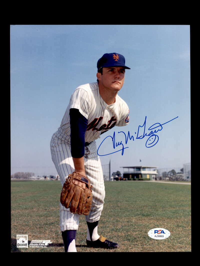 Tug McGraw PSA DNA Coa Signed 8x10 Photo Poster painting Mets Autograph