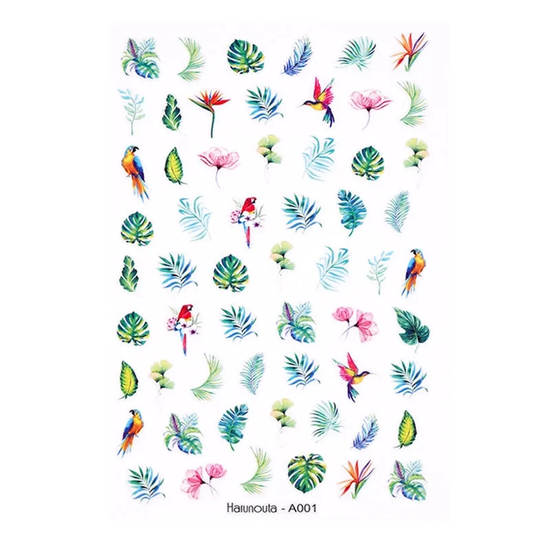 1PC Red/Black/White/Gold 3D Valentine Sticker For Nails Lover Sliders For Girls DIY Design Decals Nail Art Decoration