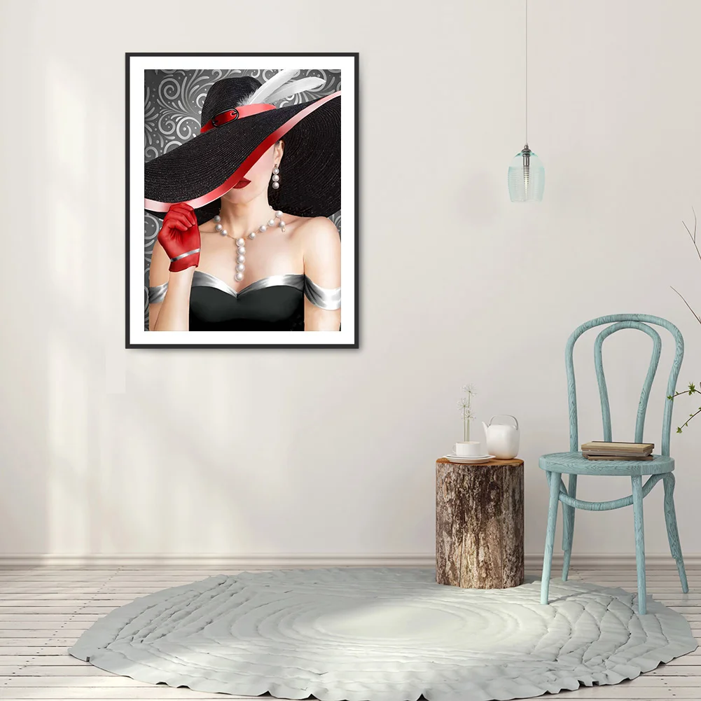 Diamond Painting - Full Round Drill - Elegant Lady(30*40cm)