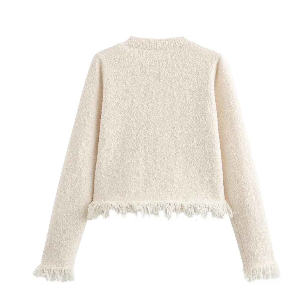 Nigikala Nigikala Women's INS Burst Bow Trim Knitted Coat Knitted Miniskirt