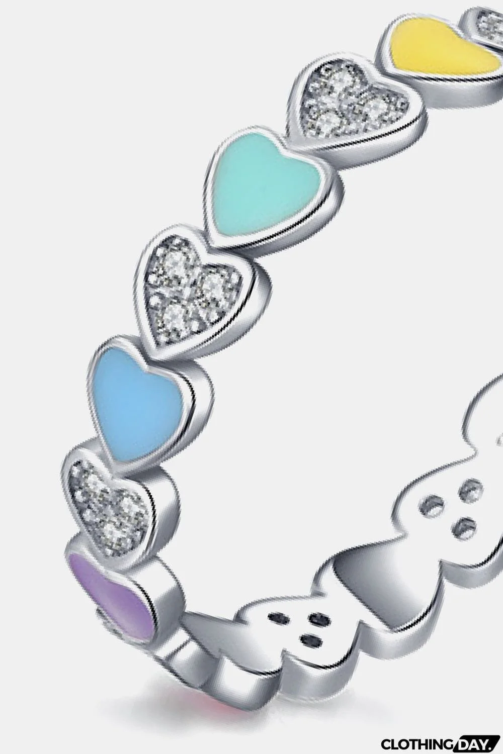 Heart Shape 925 Sterling Silver Zircon Ring