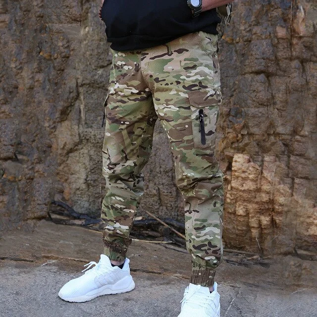 Brand Men Fashion Streetwear Casual Camouflage Jogger Pants Tactical Military Trousers Men Cargo Pants for Plus size XXL
