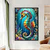 (Big Size)Seahorse - 11CT Counted Cross Stitch - 40*60cm - Animal