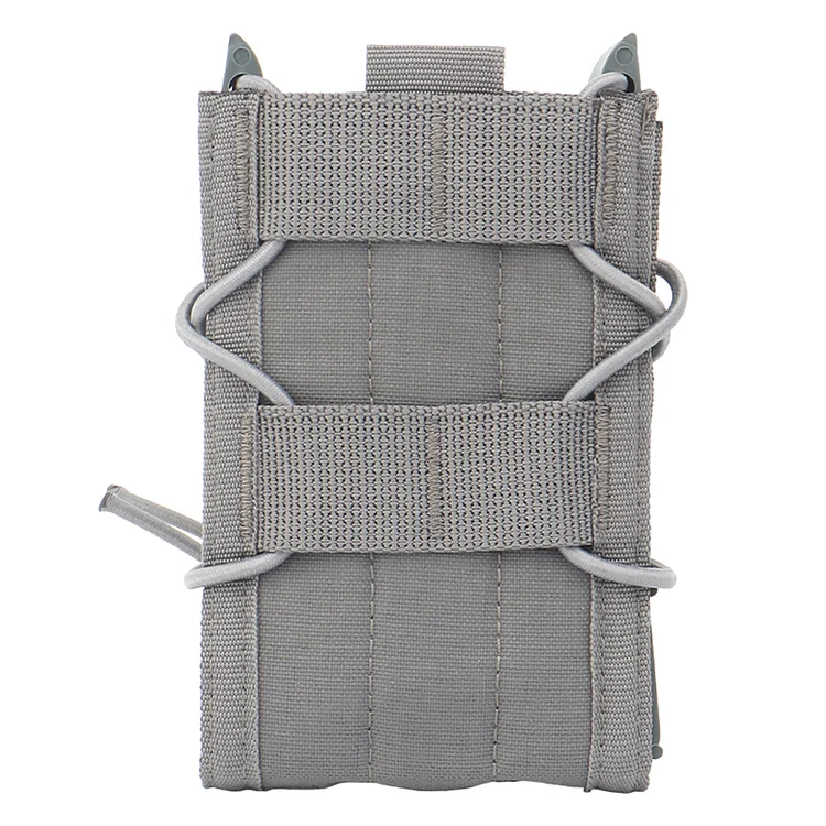 500D Nylon Magazine Pouch Portable Outdoor Molle Mag for Hunting (Grey)
