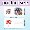 (US Only)6PCS DIY US Flag Eagle Wreath Diamond Art Greeting Cards Congratulations Cards