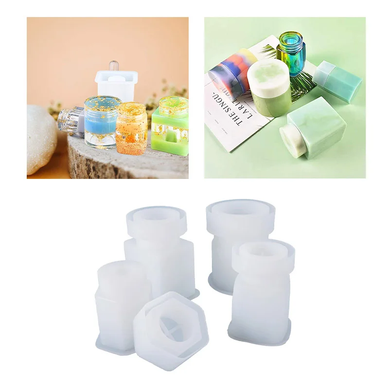 Sealed Jar Silicone Mold Storage Bottle with Lid